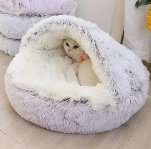 Round Cat Cushion Semi Enclosed Pet Sleep Bags
